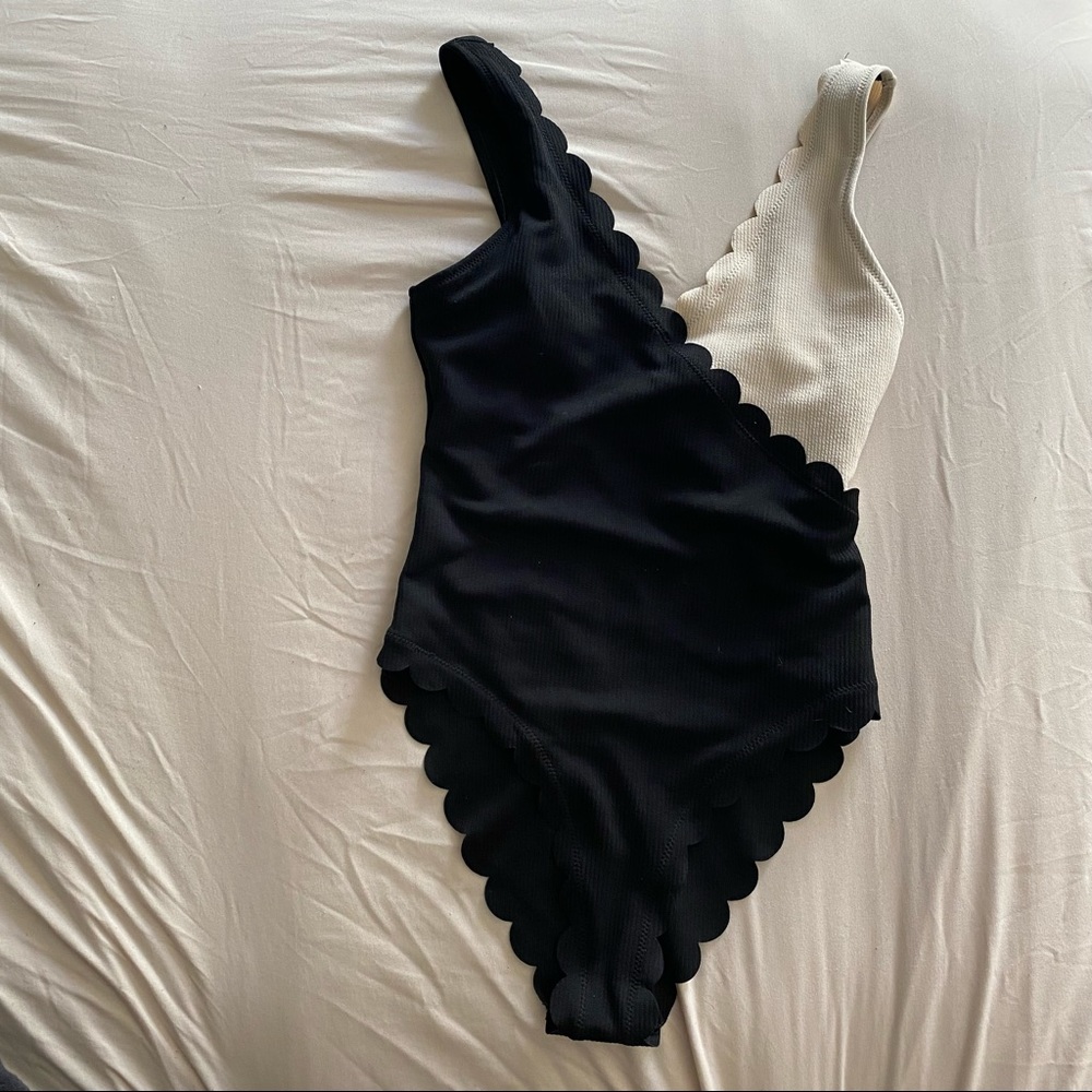 Shein Scallop One Piece Swimsuit